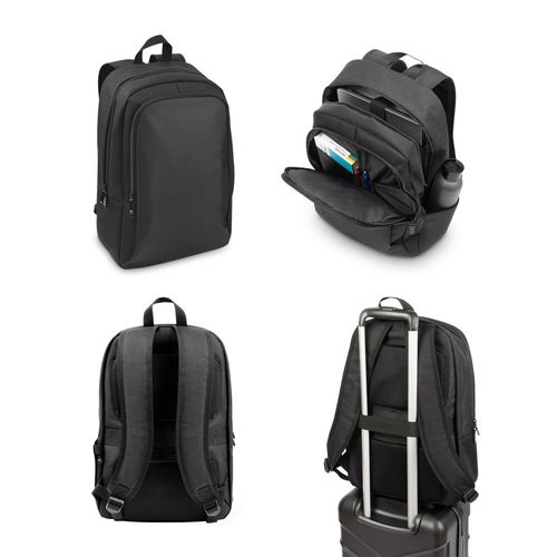 DRAMMEN. MOCHILA PARA PORTÁTIL EN POLIÉSTER RECICLADO DE ALTA DENSIDAD 600D