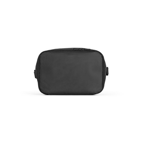 black CANCUN. Bolsa térmica de poliéster reciclado 600D con correa de cincha ajustable 7 L
