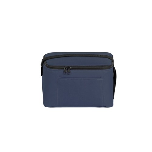 blue CANCUN. Bolsa térmica de poliéster reciclado 600D con correa de cincha ajustable 7 L