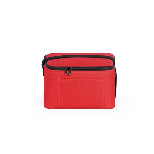 red CANCUN. Bolsa térmica de poliéster reciclado 600D con correa de cincha ajustable 7 L