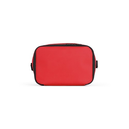 red CANCUN. Bolsa térmica de poliéster reciclado 600D con correa de cincha ajustable 7 L