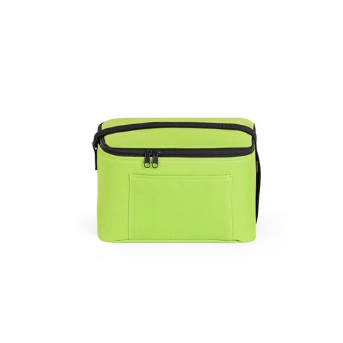verde claro CANCUN. Bolsa térmica de poliéster reciclado 600D con correa de cincha ajustable 7 L