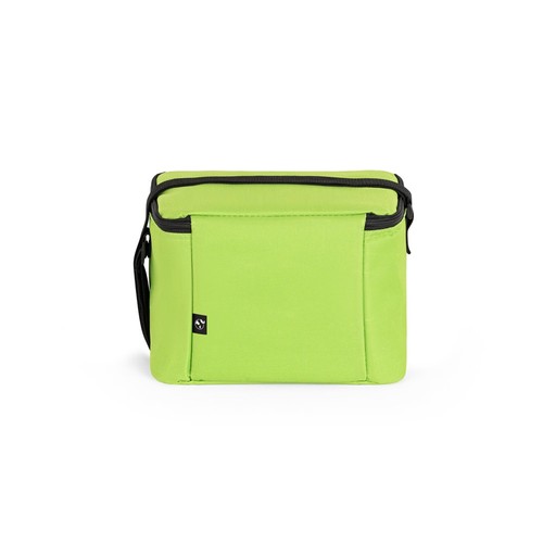 verde claro CANCUN. Bolsa térmica de poliéster reciclado 600D con correa de cincha ajustable 7 L