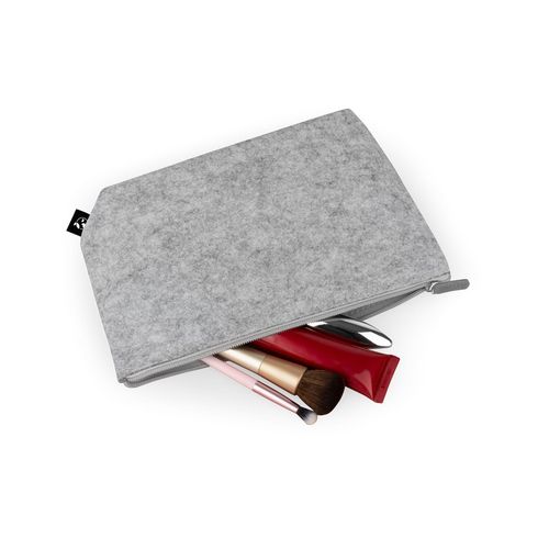gris claro MALLORCA. Bolsa multiusos de fieltro reciclado (100% rPET)