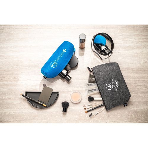 azul claro MALLORCA. Bolsa multiusos de fieltro reciclado (100% rPET)