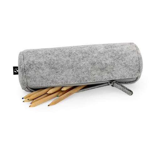 gris claro FELPY. Maletín multiusos de fieltro reciclado (100% rPET)