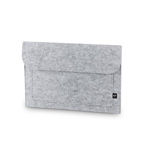 gris claro FELPY SLEEVE. Bolsa de fieltro reciclado (100% rPET) para portátil