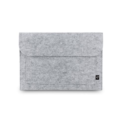 gris claro FELPY SLEEVE. Bolsa de fieltro reciclado (100% rPET) para portátil