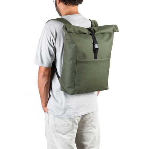 verde oscuro ATENAS. Mochila para portátil 600D con forro 210D 17'3’