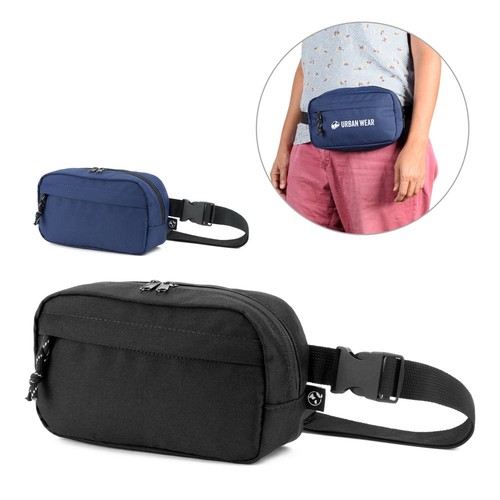 MYKONOS. Riñonera de poliéster reciclado 600D y forro en poliéster reciclado 210D, Merchandising, artículos personalizados para tu promoción de marca