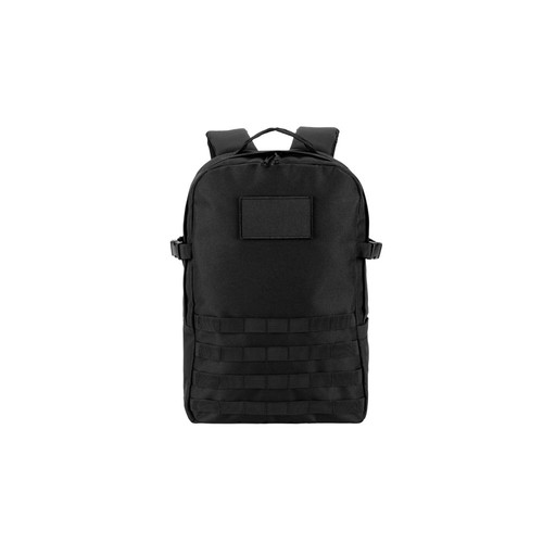 black EDINBURGH BPACK. Mochila de estilo militar en poliéster reciclado 600D, alta densidad y forro en poliéster reciclado 210D 17'3’