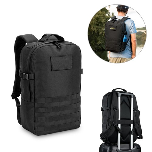 EDINBURGH BPACK. Mochila de estilo militar en poliéster reciclado 600D, alta densidad y forro en poliéster reciclado 210D 17'3’, Merchandising, artículos personalizados para tu promoción de marca