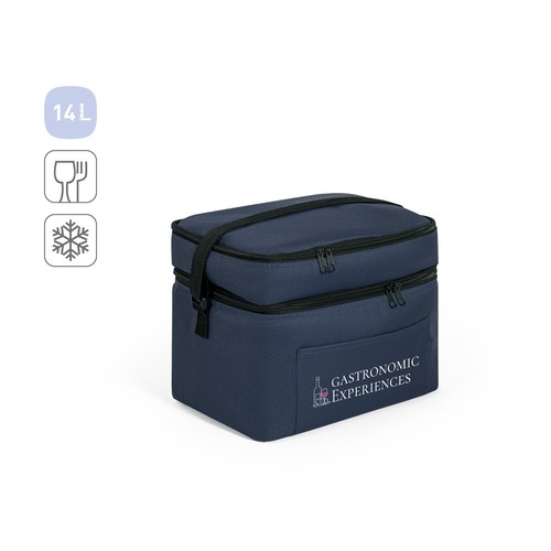 CANCUN LARGE. BOLSA TÉRMICA DE POLIÉSTER RECICLADO 600D, CON CORREA DE CINCHA AJUSTABLE 14 L