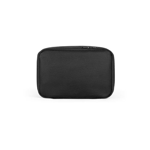 black CANCUN LARGE. Bolsa térmica de poliéster reciclado 600D, con correa de cincha ajustable 14 L