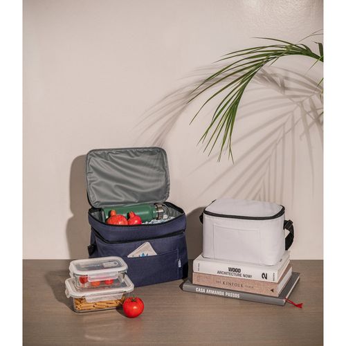 CANCUN LARGE. Sac thermique en polyester recyclé 600D, avec sangle réglable 14 L - 6