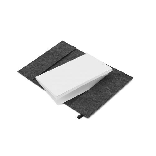 BALDWIN. Bloc de notas A5 con cubierta de fieltro reciclado (100% rPET) y páginas rayadas en papel 100% reciclado