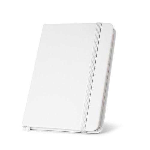 CAMPUS. Cuaderno A5 de tapa dura en PU (35% reciclado) con páginas rayadas 100% reciclado
