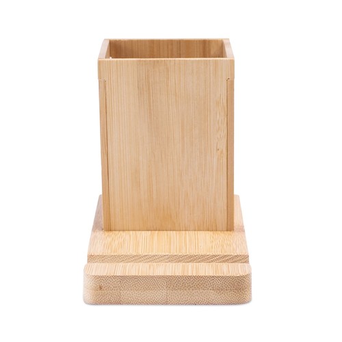 natural ERWIN. Juego de escritorio con soporte para móvil y vaso