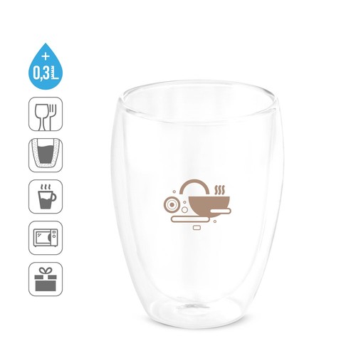 MACHIATO CUP. VASO DE VIDRIO BOROSILICATO 350 ML