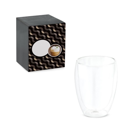 MACHIATO CUP. Vaso de vidrio borosilicato 350 ml, Merchandising, artículos personalizados para tu promoción de marca