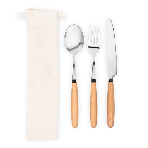 natural BOULUD. Juego de 3 piezas en madera de acacia