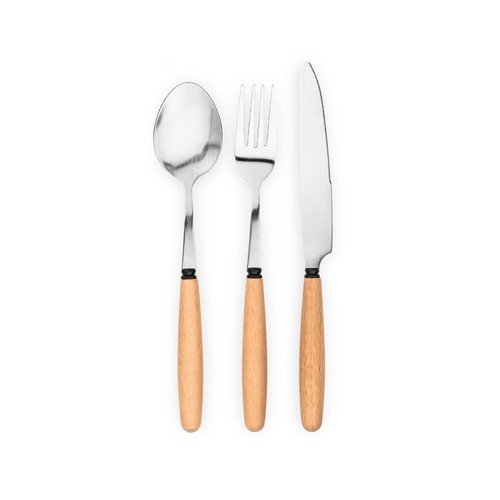 natural BOULUD. Juego de 3 piezas en madera de acacia