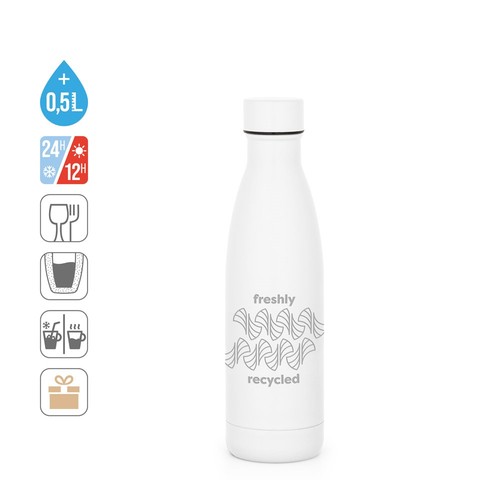 RE-BUFFON M. TERMO FABRICADO CON 90% ACERO INOXIDABLE RECICLADO 520 ML