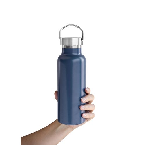 azul marino DUPLANTIS. Botella de acero inoxidable (36% reciclado) con aislamiento al vacío de 810 mL