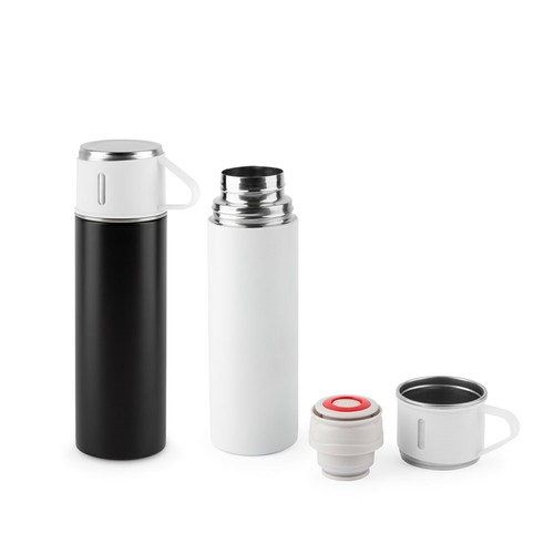 COMANECI. BOTELLA DE ACERO INOXIDABLE DE DOBLE PARED (90% RECICLADO) CON ACABADO MATE 490 ML