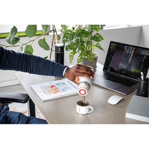 COMANECI. Botella de acero inoxidable de doble pared (90% reciclado) con acabado mate 490 mL