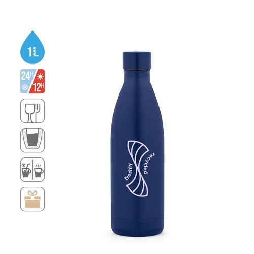 RE-BUFFON XL. BOTELLA DE ACERO INOXIDABLE DE DOBLE PARED (90% RECICLADO) 1L