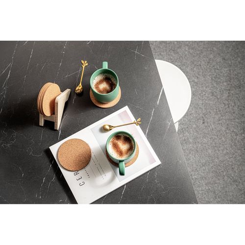PLYCORK. Support en contreplaqué avec 6 sous-verres en liège - 6