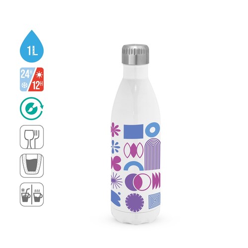 AMORTI XL. BOTELLA DEPORTIVA DE ACERO INOXIDABLE SUBLIMADO 1'1 L