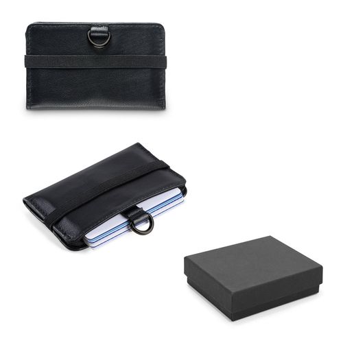 ORVYN. Porte-cartes en cuir avec blocage RFID pour 10 cartes - 1