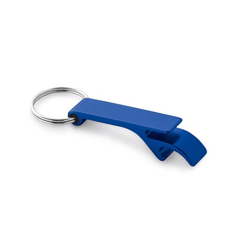 azulón RE-BAITT. Llavero con abridor de chapas de aluminio reciclado (100% rAL)