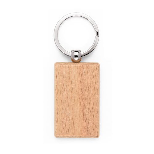 STEWIE. Llavero rectangular de madera de haya
