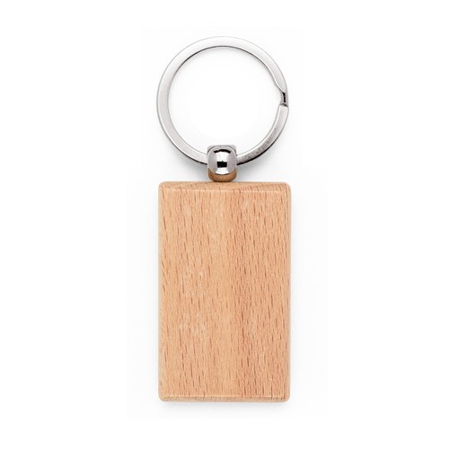 STEWIE. Porte-clés rectangulaire en bois de hêtre - 3