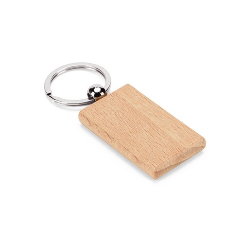 STEWIE. Porte-clés rectangulaire en bois de hêtre - 2