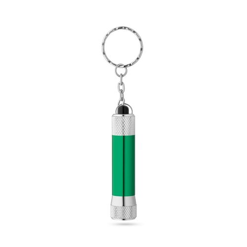 RE-LERGAN. Llavero de aluminio (92% reciclado) con linterna LED de 3 posiciones
