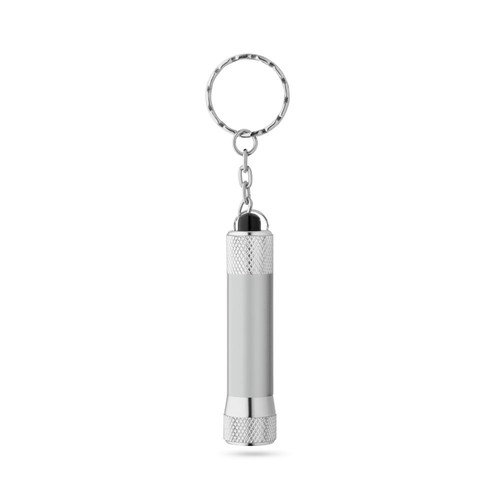 RE-LERGAN. Llavero de aluminio (92% reciclado) con linterna LED de 3 posiciones