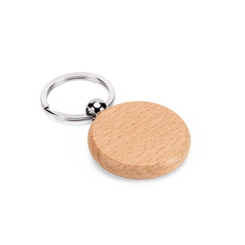 STEWIE ROUND. Porte-clés rond en bois de hêtre - 2