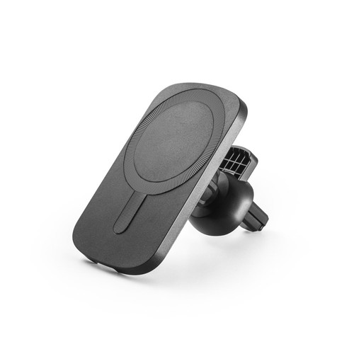 black KOCH. Soporte para smartphone para coche con cargador magnético inalámbrico de 15 W en ABS reciclado (100% rABS)