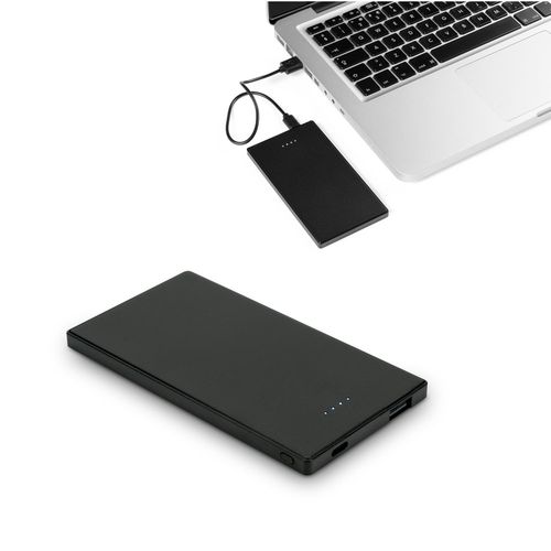 DENNING. Batterie nomade fine en acier inoxydable de 5 000 mAh personnalisée