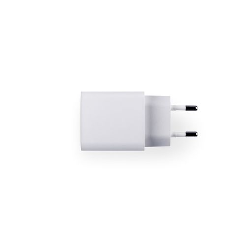 WEGENER. Adaptateur secteur avec port USB-A 18W et USB-C 20W en ABS recyclé (100 % rABS) - 3