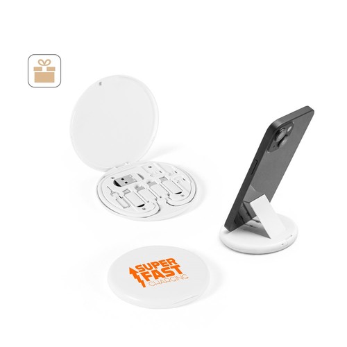 SYSTROM. CABLE DE CARGA ULTRARRÁPIDA Y SET DE ADAPTADORES ABS RECICLADO (100% RABS)