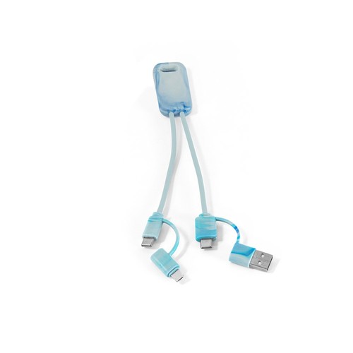 BERNERS. Câble USB 6-en-1 ultra-rapide en PET recyclé (100 % rPET) - 2