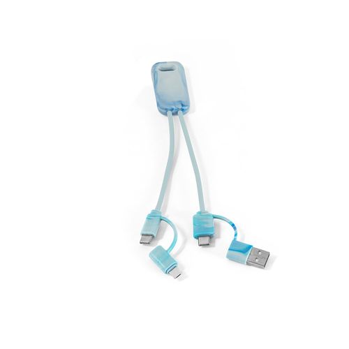 BERNERS. Câble USB 6-en-1 ultra-rapide en PET recyclé (100 % rPET) - 2