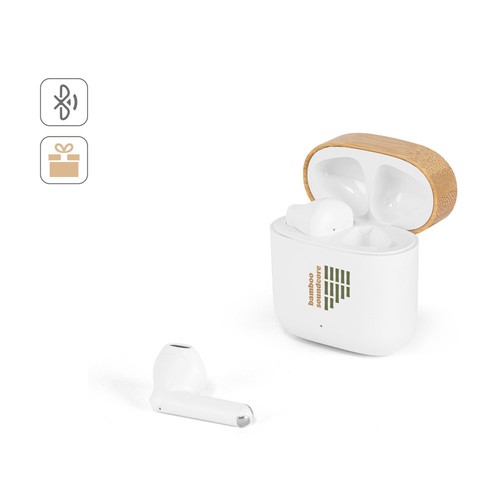 COBAIN. AURICULARES INALÁMBRICOS CON 5H DE AUTONOMÍA EN ABS RECICLADO (100% RABS) Y BAMBÚ