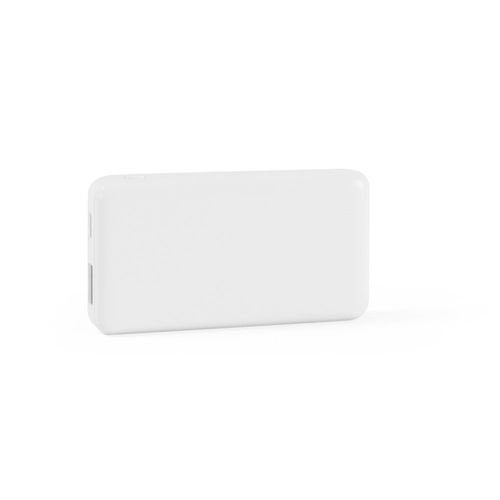 white SHERYL. Batería externa de 4'000 mAh en ABS reciclado (100% rABS)