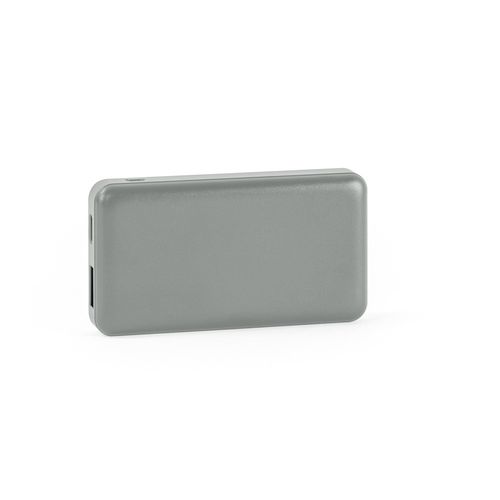 gray SHERYL. Batería externa de 4'000 mAh en ABS reciclado (100% rABS)